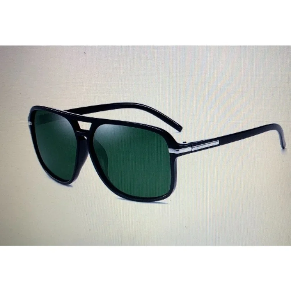 Sunglasses Polarized Black Square Pilot Style Affordable